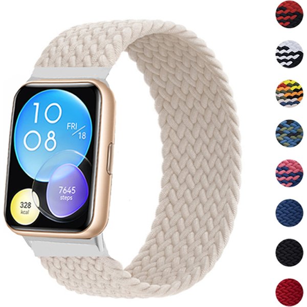 Bracelet en nylon pour montre Huawei Fit 2, bracelet tressé élastique, bracelet à boucle solo, accessoires de montre intelligente