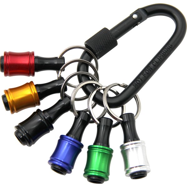 6pc color key chain quick-change extension rod 1/4 hexagon handle changeover rod screwdriver quick-release sleeve tool set