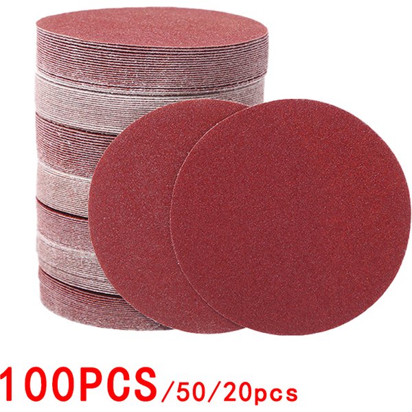 Ensemble de papier abrasif 100-125-150-180mm, 3-4-5-6-7 pouces, grille 40-60-80-120-2000, métal poli, outils pour le travail du bois, accessoires Dremel