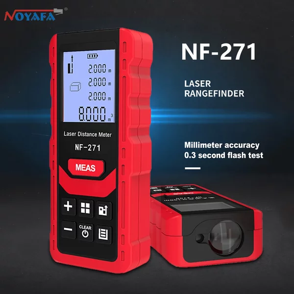 Télémètre laser numérique Noyafa NF-271, outil de mesure 40M 80M, ruban à mesurer pour l'amélioration de la maison