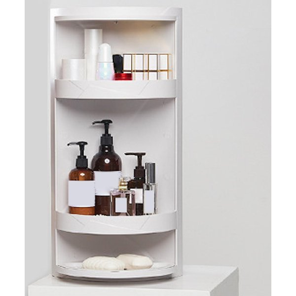 Étagère triangulaire rotative, étagère de rangement, armoire d'angle pour salle de bain
