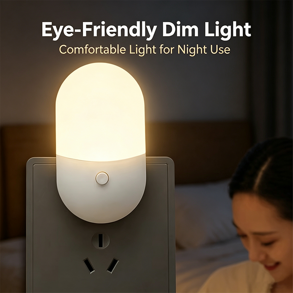 Mini interrupteur de veilleuse Led enfichable, Protection des yeux, lampe pour chevet, alimentation pour bébé, salon