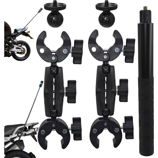 Przedłużka do mocowania motocykla, kijek do selfie, dwustronny super zacisk do Insta360 X2 X3 X4 X5, monopod, uchwyt na kierownicę, akcesoria do kamer sportowych