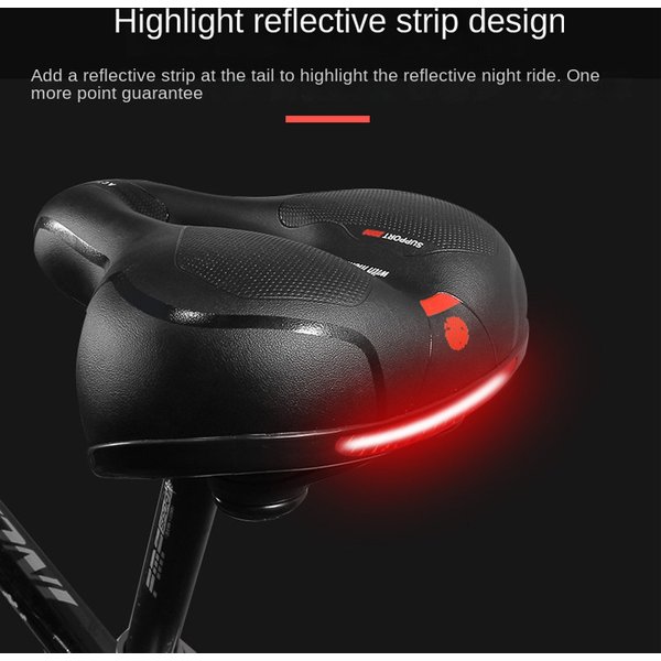 Selle de vélo creuse et respirante pour hommes et femmes, selle de vélo de route et vtt, absorbant les chocs, confortable, siège de vélo à gros fesses