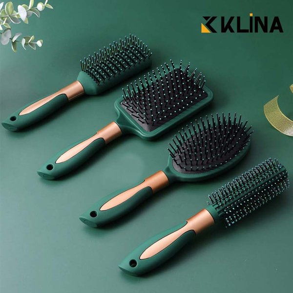 KLINA-Peigne à coussin d'air pour massage des cheveux, brosse à cheveux pour cuir chevelu, poignées d'angle anti-dérapantes, outil de coiffure naret rond, salon SPA