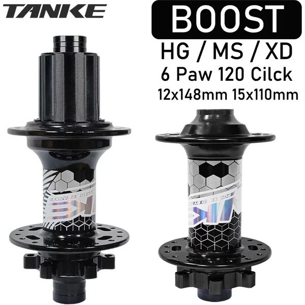 TANKE moyeu de vélo vtt BOOST 148 moyeux de vélo 120 clic 6 griffes portant 32H 28H HG XD MS frein à disque Micro cannelure 8 9 10 11 12 vitesses