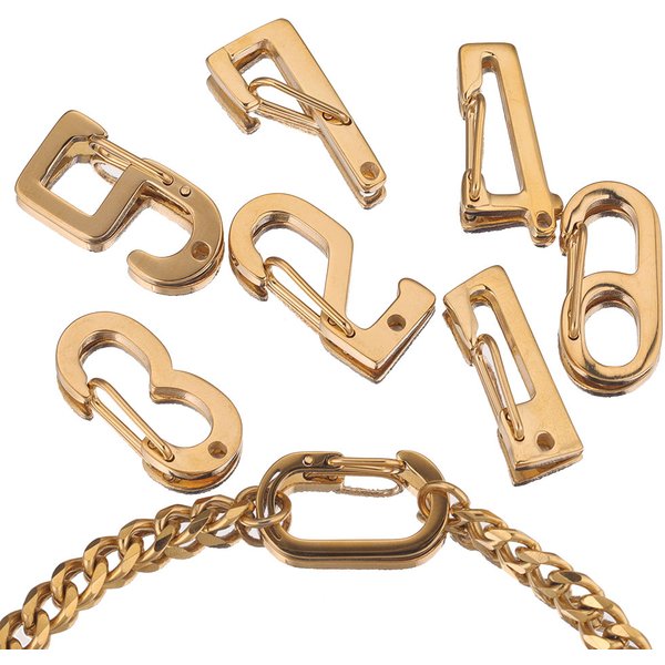 Fermoirs à homard plaqués or en acier inoxydable, 4 pièces, lettres porte-bonheur, connecteurs pour bricolage, fournitures de fabrication de bijoux