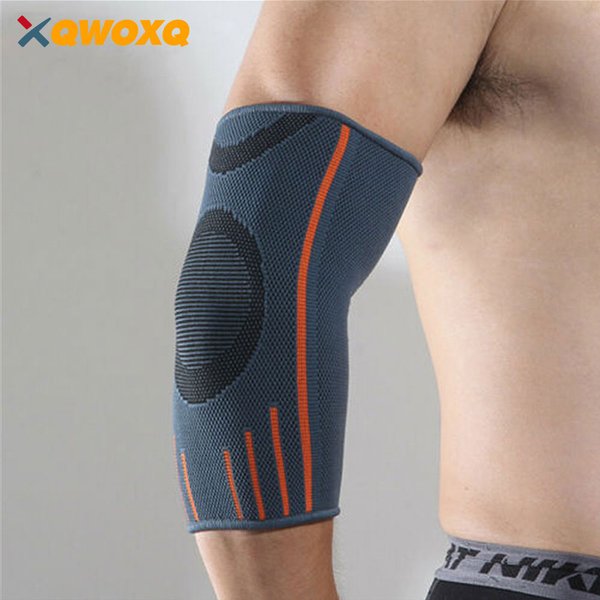 1 PCS Ellenbogen Unterstützung Elastic Gym Sport Ellenbogen Schutz Pads Männer Absorbieren Schweiß Sport Ellenbogen Pads Basketball Arm Hülse Ellenbogen Klammer