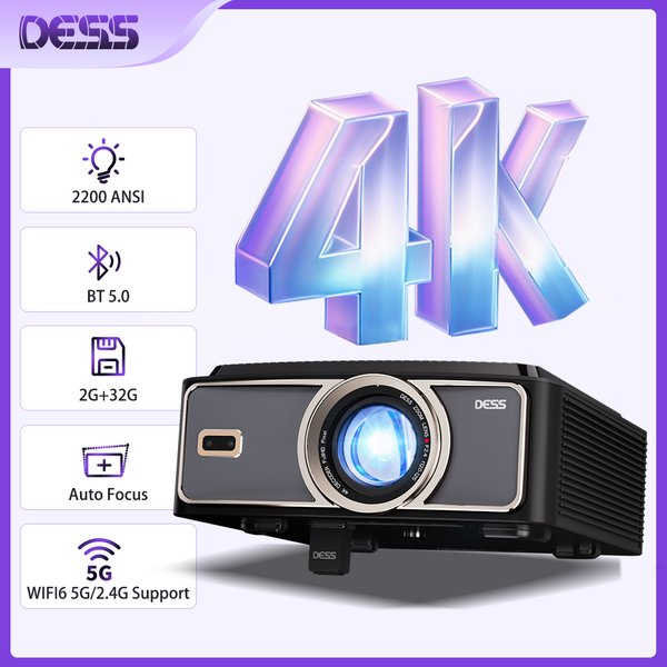 DESS Smart Projektor 1080P Autofokus Android TV-System Projektor Staubdichtes Versiegeltes Objektiv Schlafmodus Kommerzieller Outdoor-Projektor