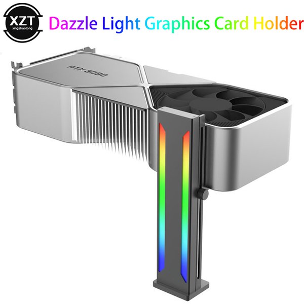 Support magnétique pour carte graphique, 5V, 3 broches, pour ordinateur de bureau, compatible avec carte graphique VGA, ARGB Aura Sync