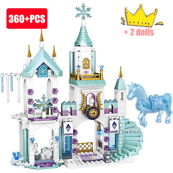 Ensemble de maison château de princesse Friends pour filles, films, aire de jeux de glace royale, chariot à chevaux, blocs de construction, jouets, cadeaux pour enfants, 2022