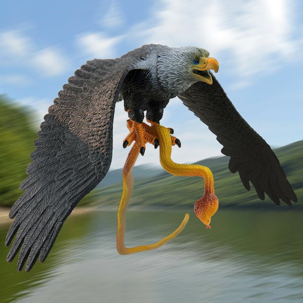Simulated Eagle Model Plastic Simulation Animal Bird Golden Geese Bald Artificial Ornaments Props Scene Decoration
