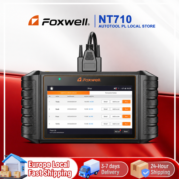 FOXWELL NT710 OBD2 Automotive Scanner All System Bi-Directional A/F Adjust Oil ABS EPB 30+ Reset OBD 2 Car Diagnostic Tools