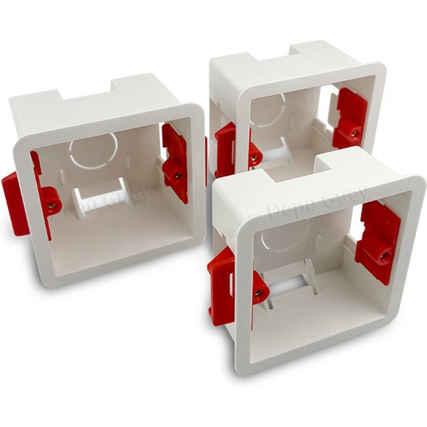 86-Typ-Schalter-Montagebox, Kassette, flammhemmender Kunststoff, PVC-Anschluss, hintere Box, universelle weiße elektrische verdeckte Box