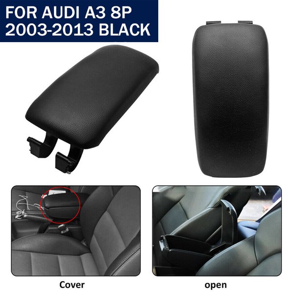 Couvercle d'accoudoir, boîte de rangement de Console centrale, couvercle en cuir adapté pour AUDI A3 8P 2003 2004 2005 2006 2007-2012, accessoires de voiture noirs