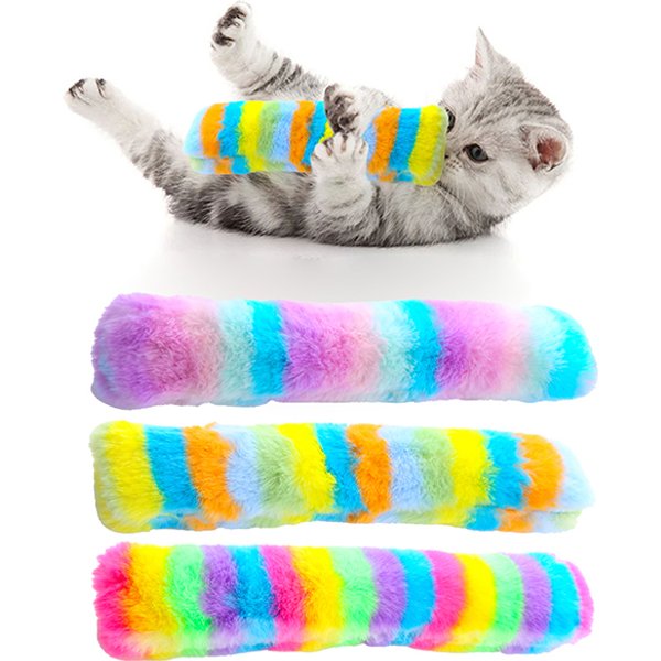 Cat toy plush pillow with catnip sound paper bite resistant interactive play pet supplies