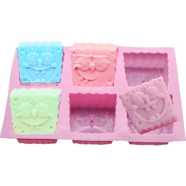 Moule en Silicone à 6 trous, pour savon au chocolat, Fondant, pâtisserie, barre de bonbons, décoration de gâteau, accessoires de cuisson, outil de cuisson