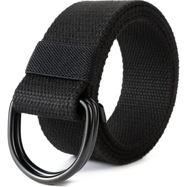Tactical Canvas Men Belt High Quality Unisex Double D-Ring Buckle Waistband Casual Canvas Female Belt Fabric For Jeans