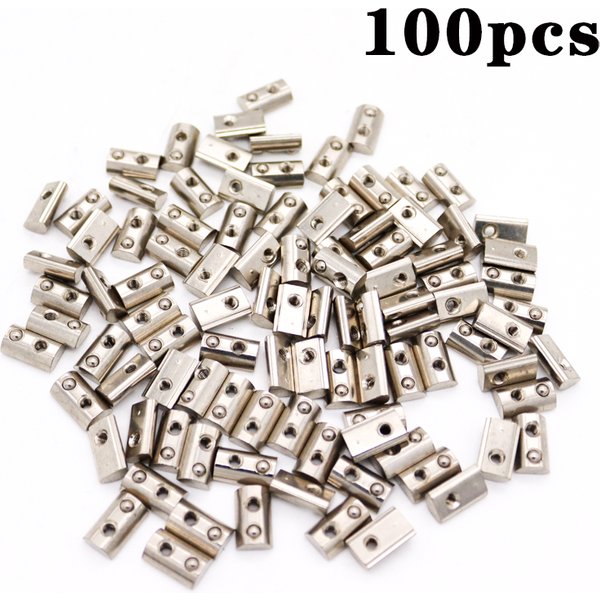 100 Stück halbrunde Elastizität Roll-in T-Federmuttern M3 M4 M5 M6 für 2020 Aluminiumprofile Nut