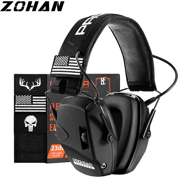 ZOHAN Protection auditive électronique Protection auditive Sparta protecteur actif pour tir cache-oreilles NRR 23dB réduction du bruit