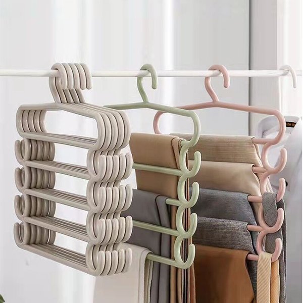FjHanger multifonctionnel T1 pour économiser de l'espace, pantalon domestique, pince à vêtements, 5 couches, Cisco, document, 1 pièce, 2 pièces, 3 pièces