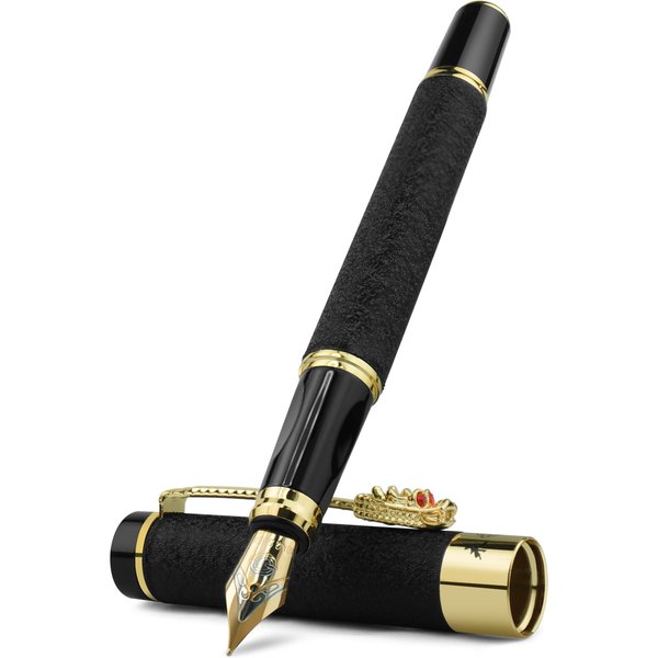 STONEGO luxe Dragon cristal diamant encre stylo plume bureau affaires hommes Siganture métal stylo