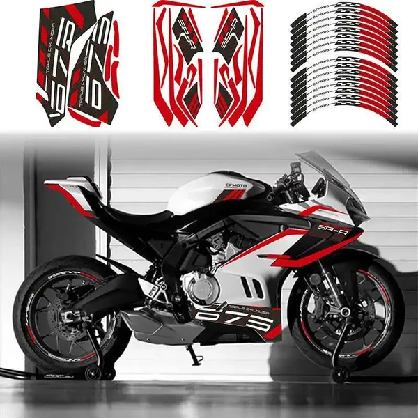 Autocollant décoratif pour moyeu de roue de moto, pour CF 675SR CF 675 SR-R, autocollant décoratif pour moyeu de roue à motif modifié