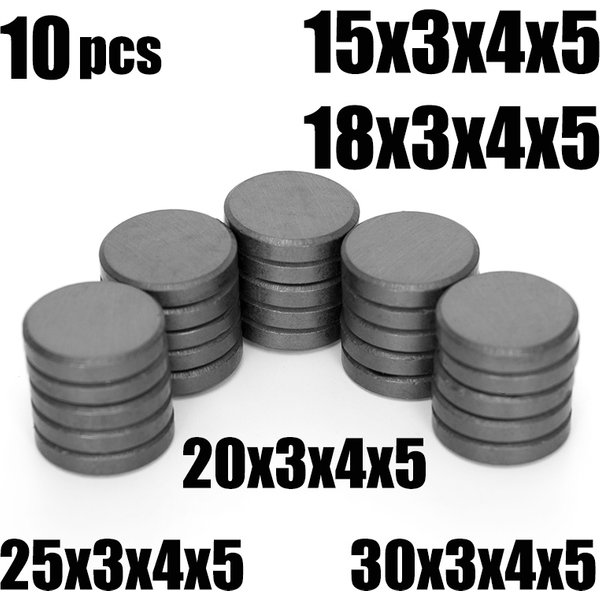 10x3 10x4 10x5 15X3 15X4 15X5mm noir petit aimant rond réfrigérateur Ferrite aimant rond haut-parleur aimant aimant Permanent