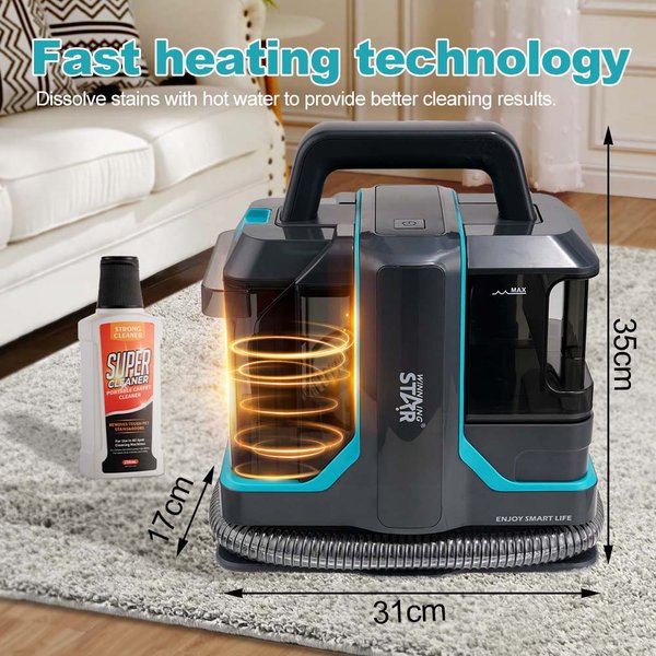 450W 11KPa Handstaubsauger für Teppiche, tragbarer Fleckenreiniger mit Sprüh- und Saugfunktion, integrierte Reinigungsmaschine für Auto, Sofa, Tierhaare