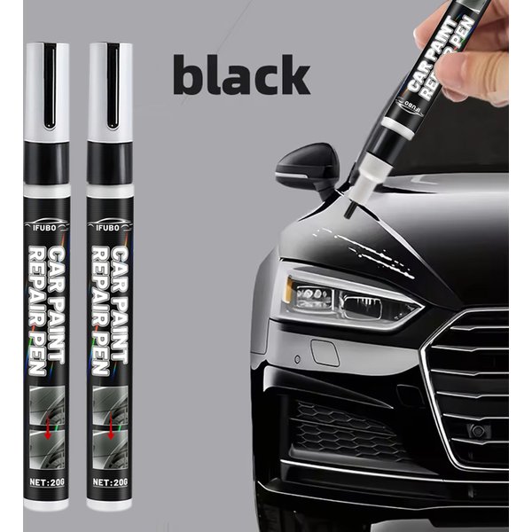 Stylo de réparation des rayures de voiture noir, outil de retouche de peinture automobile, correcteur de peinture automobile imperméable, stylo de detailing automobile noir universel