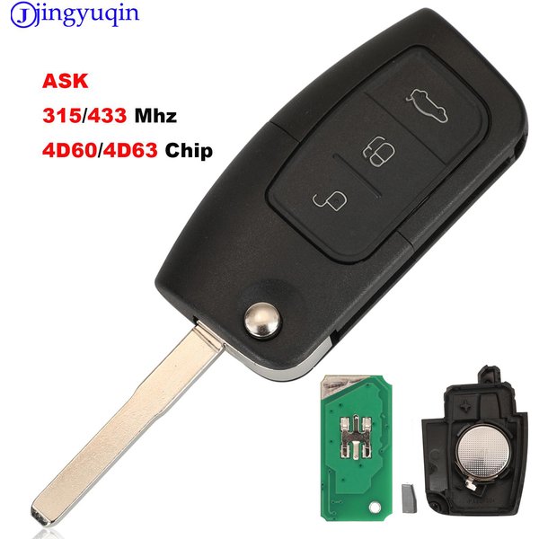 Jingyuqin FRAGEN 315/433 MHz 2/3 Taste Keyless Entry Remote Key Fob Für Ford Focus Mondeo C Max S max Galaxy Fiesta