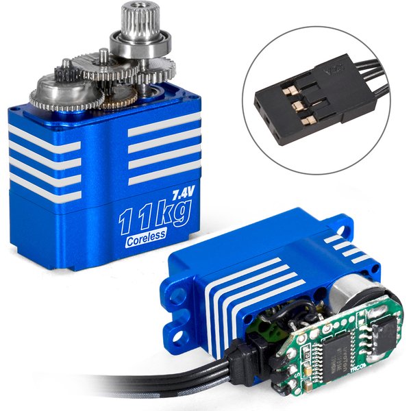 9IMOD RC Digatal Servo 11KG sans noyau engrenage métallique Servo 4.8-8.4V pour voiture RC hélicoptère accessoires de bricolage