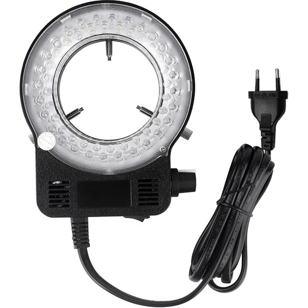 Lampe d'éclairage annulaire LED 56 LED pour microscope industriel, objectif de microscope stéréoscopique, loupe, source de lumière pour appareil photo numérique