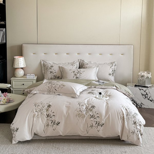 Nouvel ensemble de literie en coton égyptien 3 pièces, design imprimé de haute qualité, comprenant 1 housse de couette et 2 taies d'oreiller, doux, plusieurs tailles disponibles