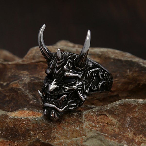 Bague gothique en forme de crâne pour hommes, Vintage, Unique, dominateur, en acier inoxydable, masque, amulette à la mode, bijoux d'halloween, cadeaux, vente en gros