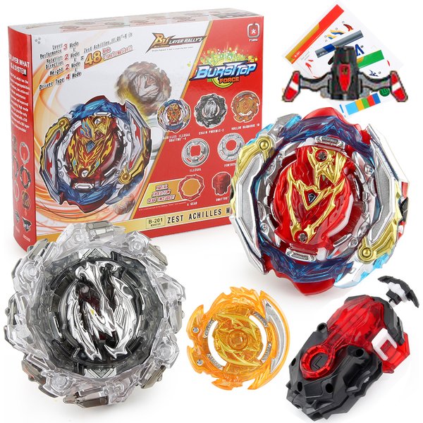 Bey Burst DB B-201 Zest Achilles Ensemble Personnalisé Jouet Gyroscopique Toupie Métallique de Combat avec Lanceur
