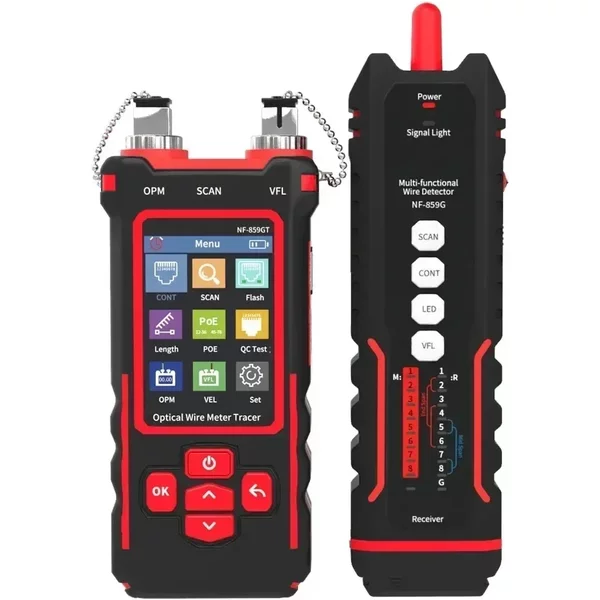 NOYAFA NF-859GT détecteur de ligne anglaise longueur de câble réseau Test de point de rupture compteur de puissance de lumière rouge Machine intégrée multifonction