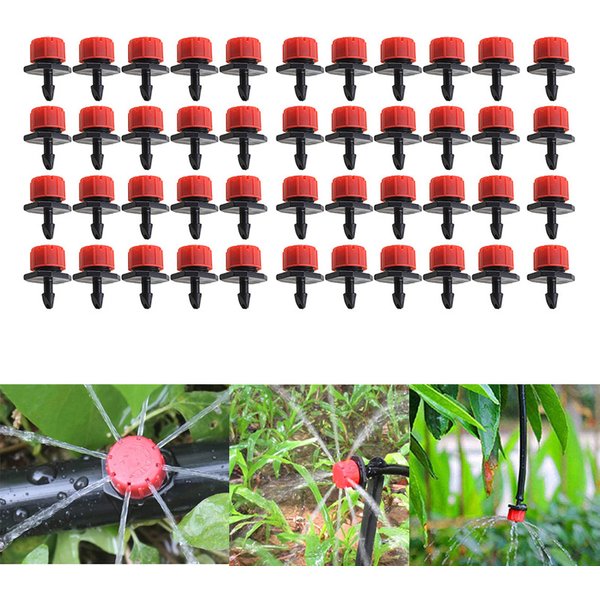 Goutons d'irrigation réglables à 360 degrés, 20/50 pièces, émetteurs de 1/4 pouces, goutte à goutte pour système d'arrosage, balcon, cour, serre