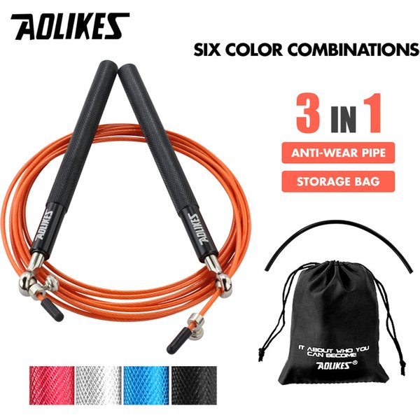 AOLIKES 1PCS Crossfit Geschwindigkeit Springseil Professionelle Springseil Für MMA Boxen Fitness Überspringen Workout Training Mit Tragetasche