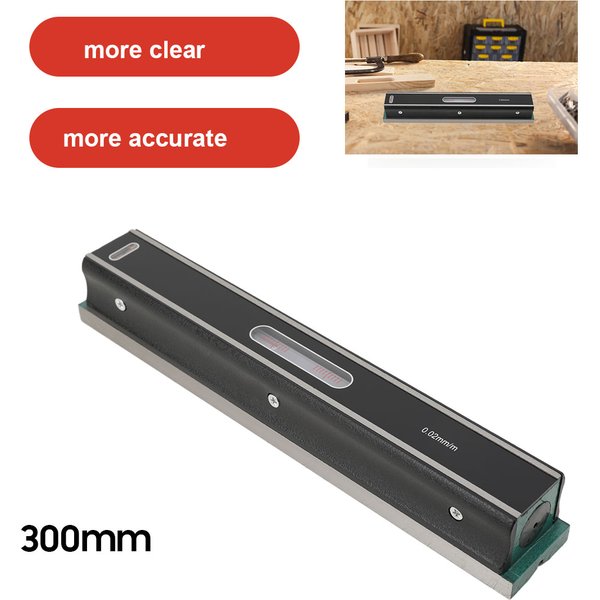 250/300mm Precision Spirit Level Mechanical Frame Level Bar Level Meter 0.02mm Instrument Measuring Tools with Wooden Case