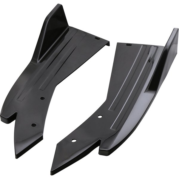 2PCS Hinten Lip Splitter Universal Auto Seite Kotflügel Flossen Körper Lip Spoiler Kinn Seite Rock Schutz Abdeckungen Carbon faser