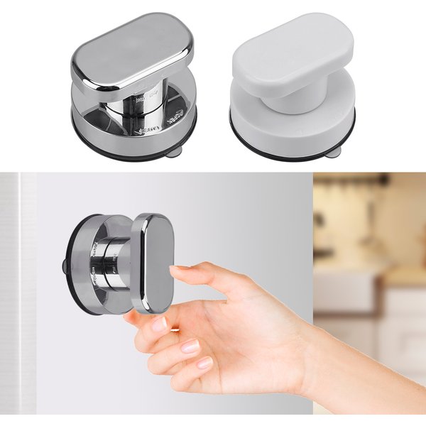 With Suction Cup Anti-slip Handrail No Drilling Shower Handle for Safety Grab in Bathroom Bathtub Glass Door Offers Safe Grip