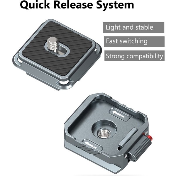 Pince de plaque de système de dégagement rapide Arca universelle 2025, Kit de commutation rapide 1/4 ''3/8' pour trépied à cardan d'appareil photo DSLR, stabilisateur Zhiyun