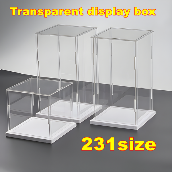 1 boîte de présentation transparente en acrylique à assembler soi-même, anti-poussière, idéale pour modèles de voitures/jouets/objets de collection