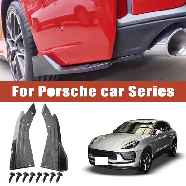 Heckstoßstangen-Spoilerlippe Splitter Diffusor Anti-Crash Winglet Auto-Modifikation für Porsche Cayenne Macan 718 911 Panamera Taycan Boxster