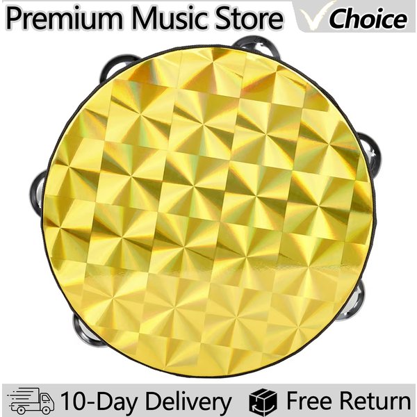 Orff-Tambourin PerSCH pour enfant, instruments de musique, son Leone, éducation à la nition, hochet Jingle, illumination, 8 amarans