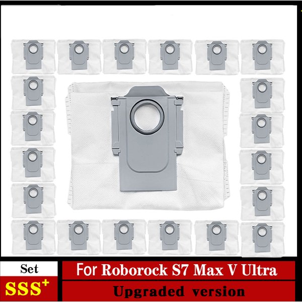 Sac à poussière de remplacement pour aspirateur Roborock S8 + / S8 Pro Ultra / S7 MaxV Ultra / S7 Pro Ultra / Q7 + / Q7 Max + / Q5 + station d'accueil auto-vide