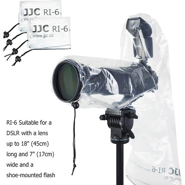 JJC 2 pièces imperméable étanche caméra housse de pluie sac protecteur pour Canon Nikon Sony Fuji appareil photo reflex numérique accessoires imperméables