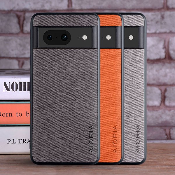 Étui de luxe en cuir et textile pour Google Pixel 8 Pro 7 7A 6 6A 5 5A 4 XL 4A 5G, coque de téléphone 3-en-1 en TPU souple et PC rigide