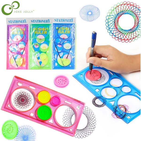 Malerei Multi-funktion Interessante Puzzle Spirograph Kinder Zeichnung Kunststoff Lineal Kann Starten Arbeitsfähigkeit GYH